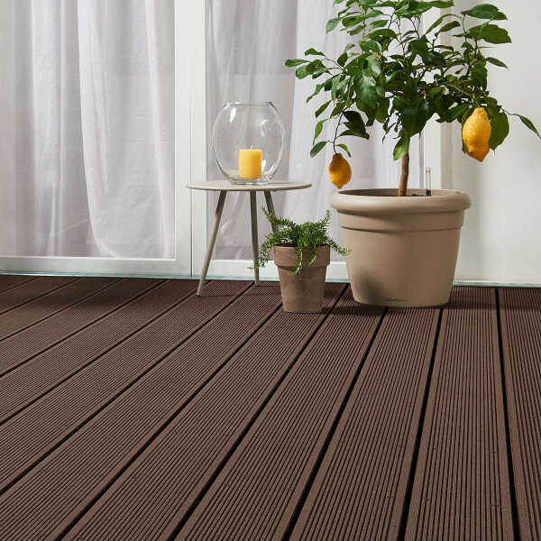 Τάβλα WPC Δαπέδου 2,3x14x360cm DARK BROWN